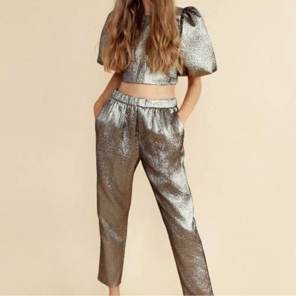 Zara Metallic Crop Top - Picture 5 of 9